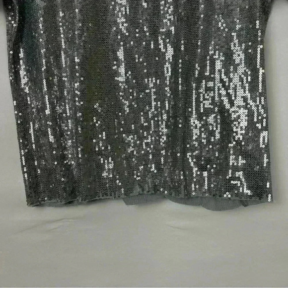 Zara Silver Sequins Short Sleeve Blouse - Picture 4 of 12